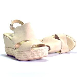 NWOT - CORDANI, Elenor - Beige Suede Sling Back Espadrille - Size 41 (9.5/10 US)